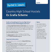 Country High School Hostels Ex Gratia Scheme Guide